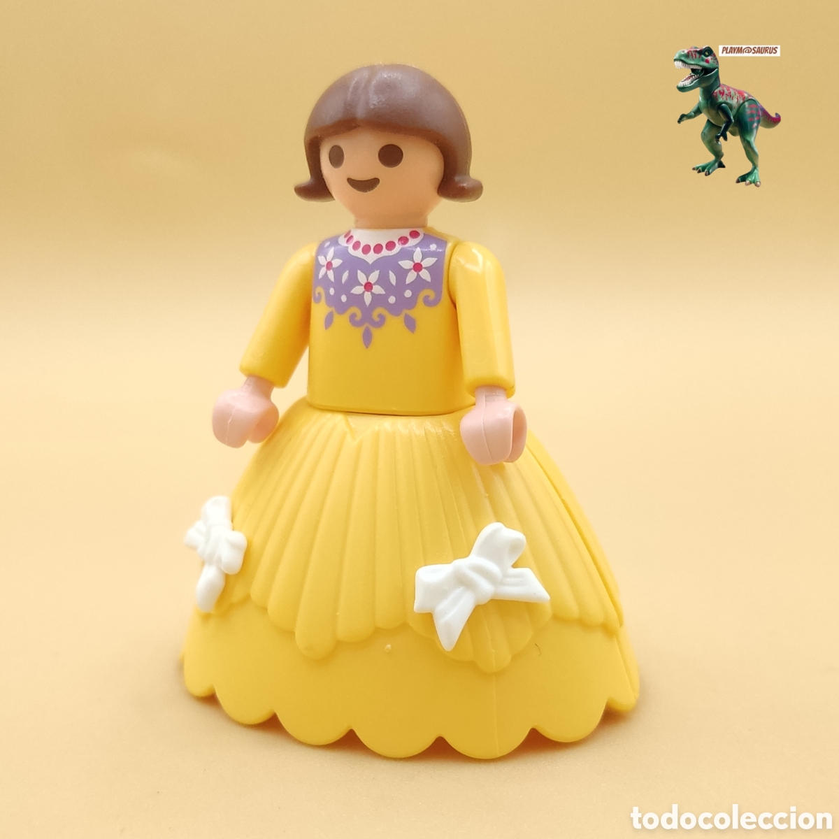 Playmobil: Playmobil figura ni&ntilde;a princesa infanta castillo medieval palacio real princesita vestido amarillo
