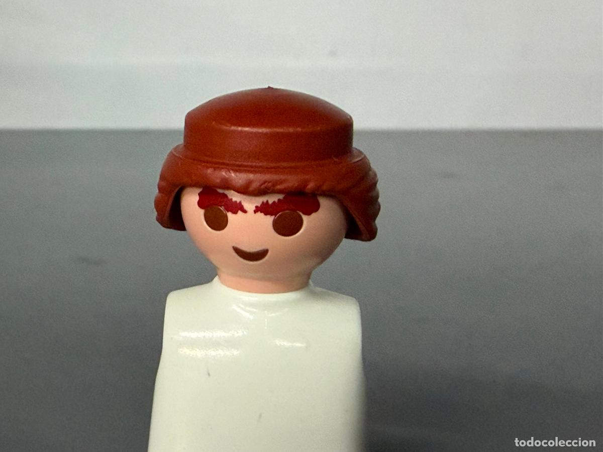 Playmobil: PLAYMOBIL cabeza recambio ce&ntilde;o fruncido ceja gorda pelirroja + pelo peluca coleta vikingo-