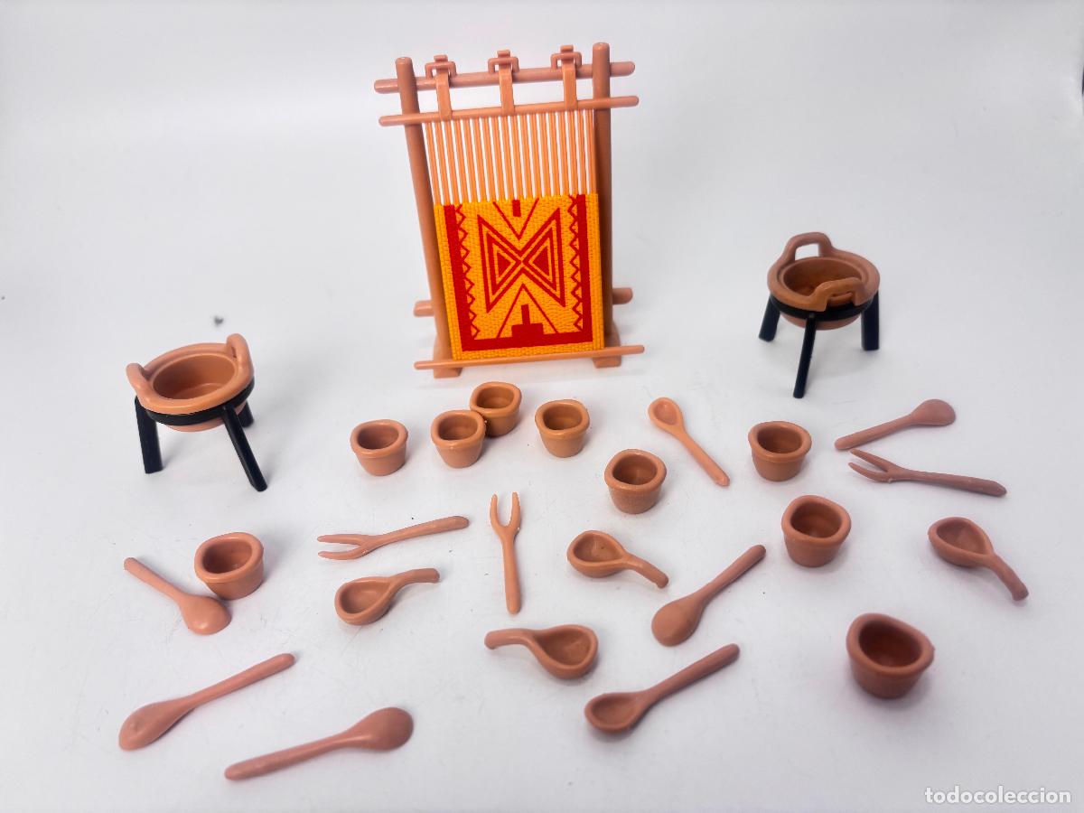 Playmobil: Playmobil lote telar cubo utensilios indio