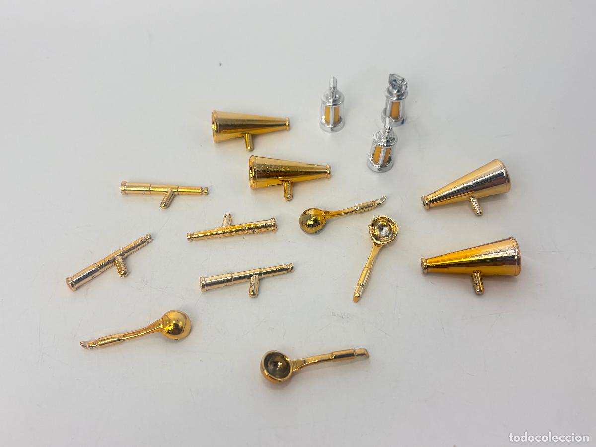 Playmobil: Playmobil altavoz cazo catalejo pirata cromado dorado