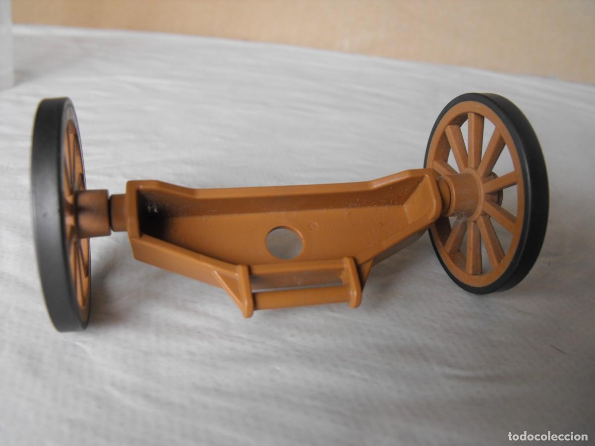 Playmobil: PLAYMOBIL. Eje delantero con ruedas de carreta o diligencia.