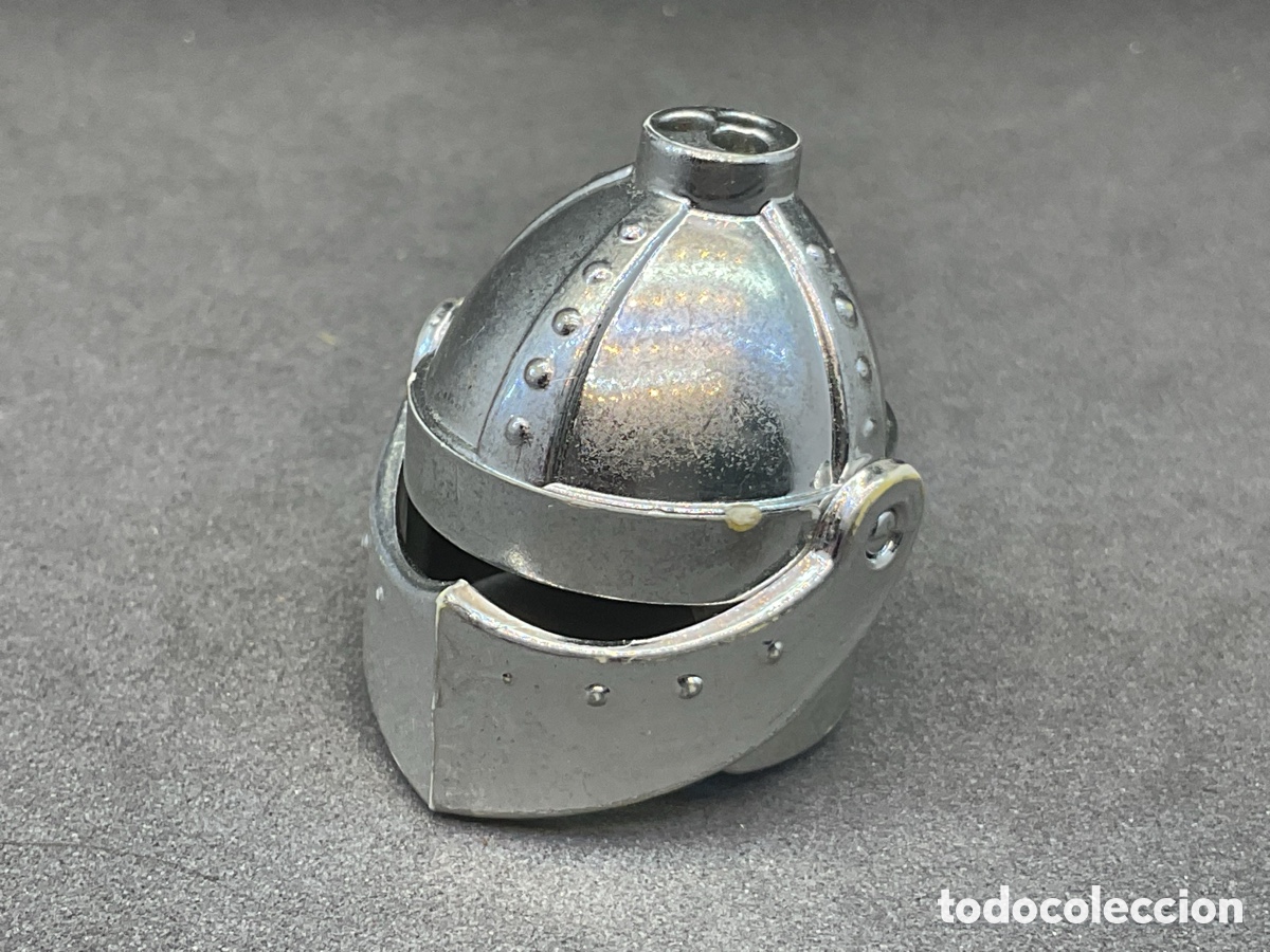 Playmobil: ACCESORIO PLAYMOBIL. ANTIGUO CASCO MEDIEVAL CROMADO.