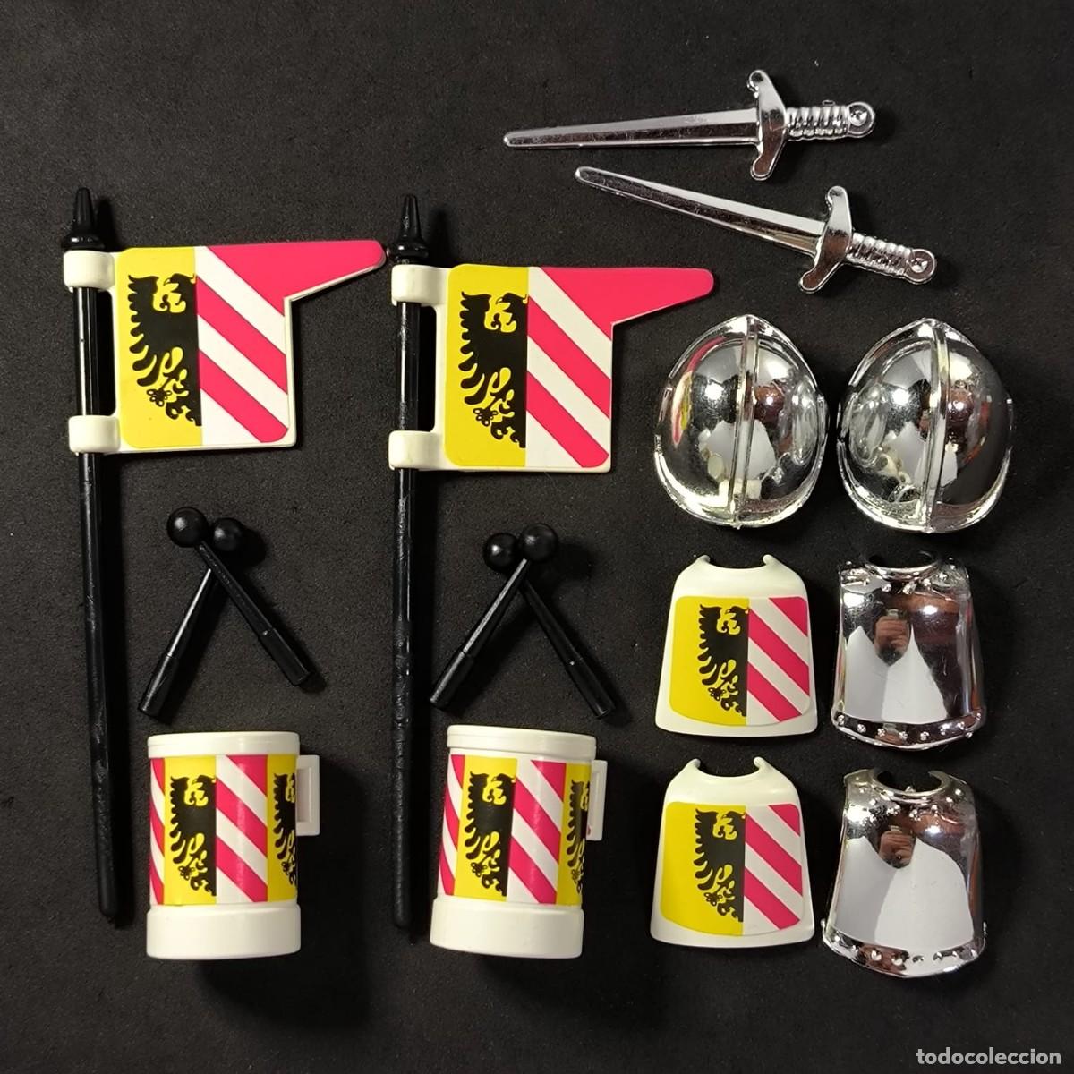 Playmobil: Playmobil accesorios medievales cromados en excelente estado ☼