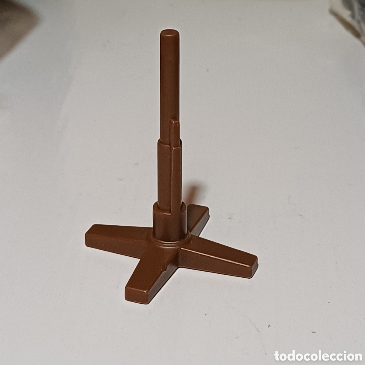 Playmobil: Pieza playmobil soporte base marron fuerte bandera mastil