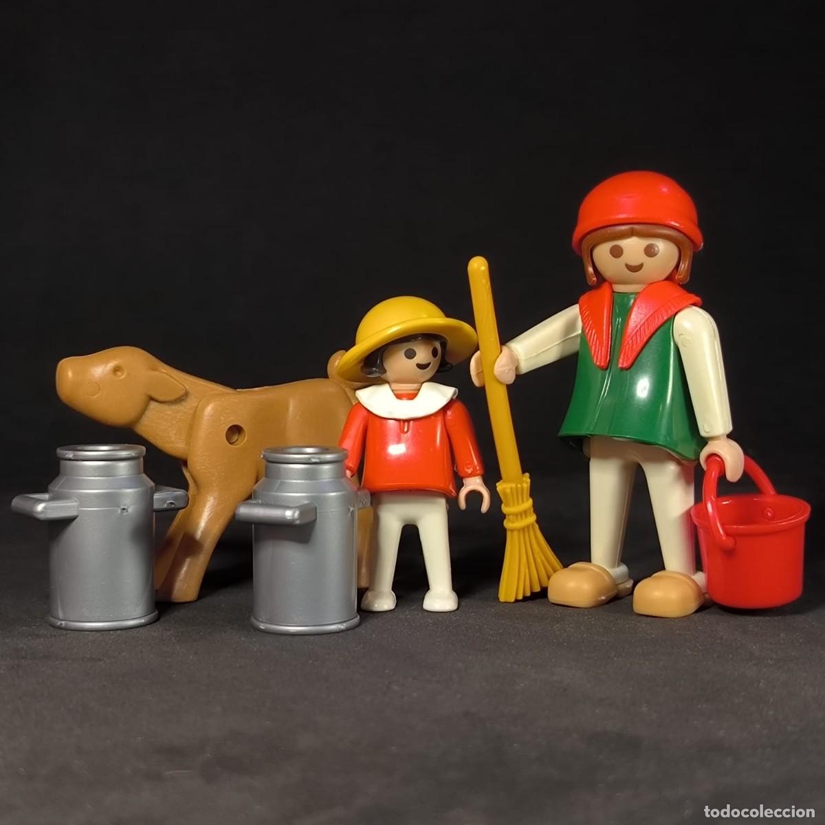 Playmobil: Playmobil granjeras con ternero ☼