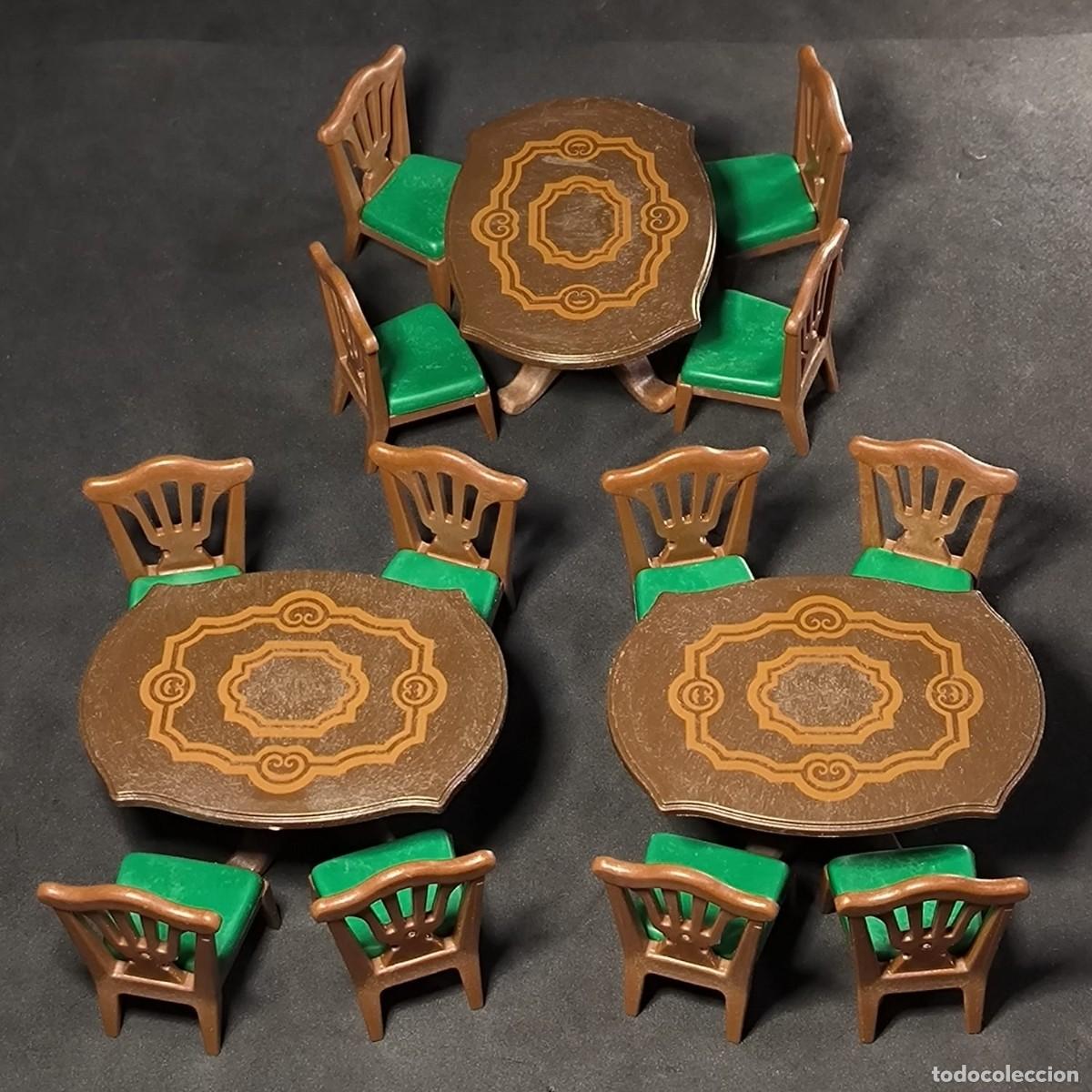 Playmobil: Playmobil 3 mesas con sillas restaurante ☼