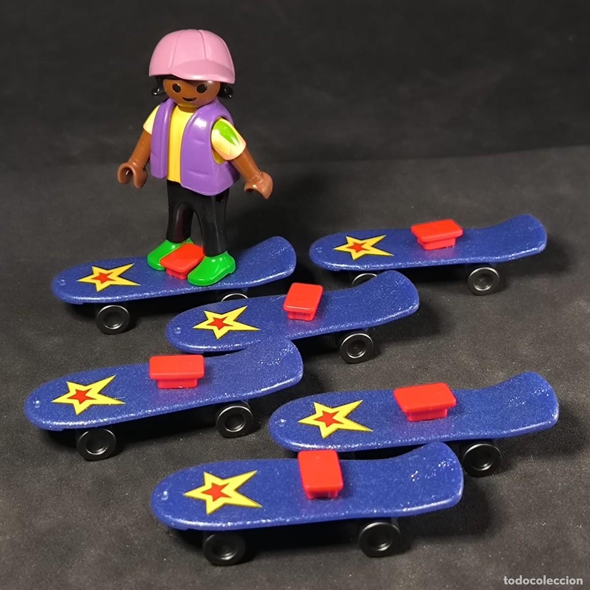 Playmobil: Playmobil ni&ntilde;o con patinetas ☼