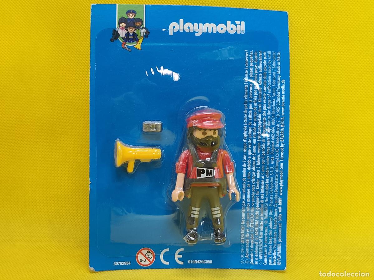 Playmobil: Playmobil Operario con meg&aacute;fono colecci&oacute;n oficios