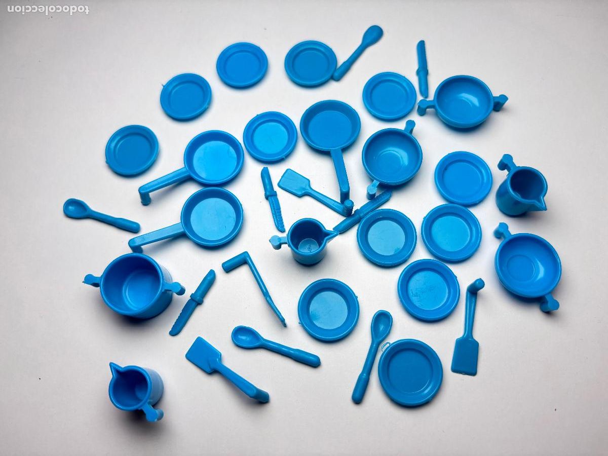 Playmobil: Playmobil lote plato sart&eacute;n cubierto azul