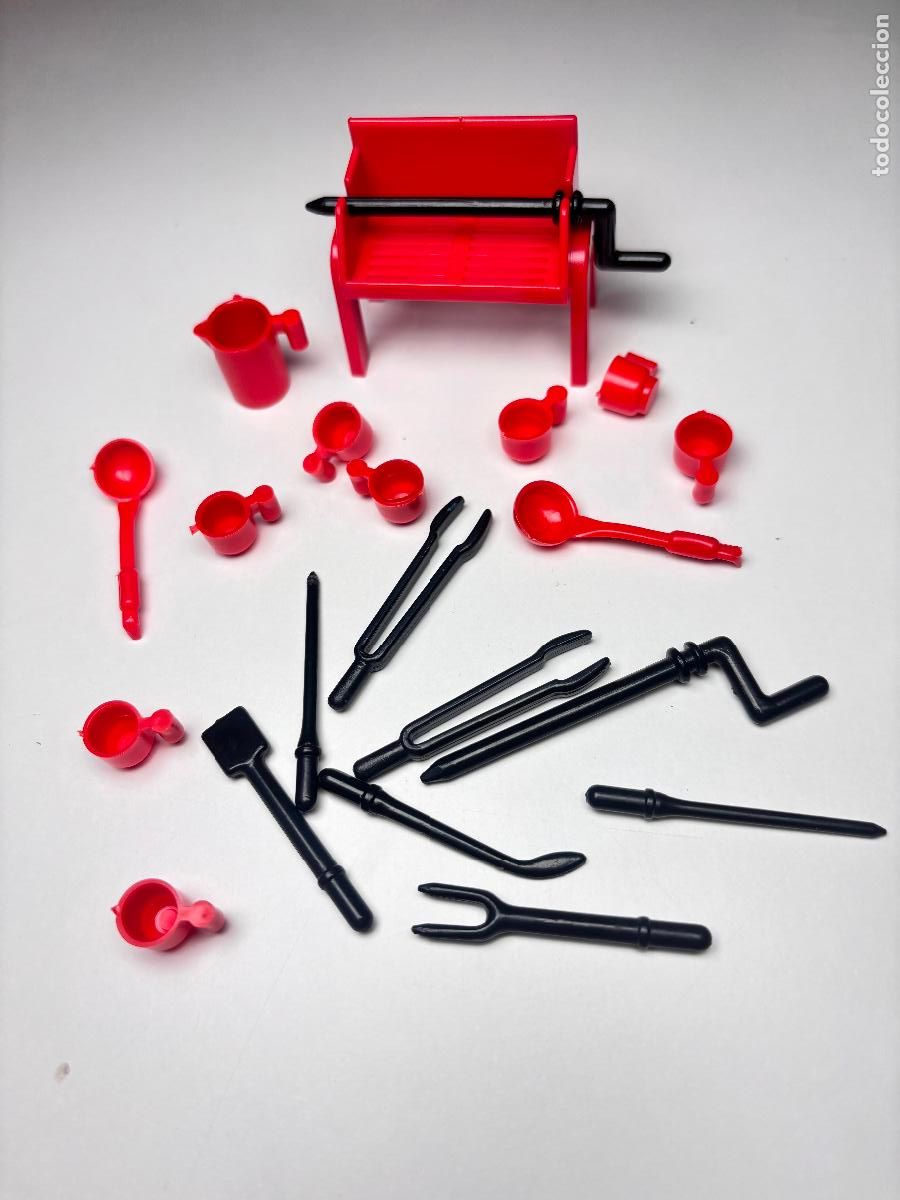 Playmobil: Playmobil lote barbacoa con utensilios copa jarra