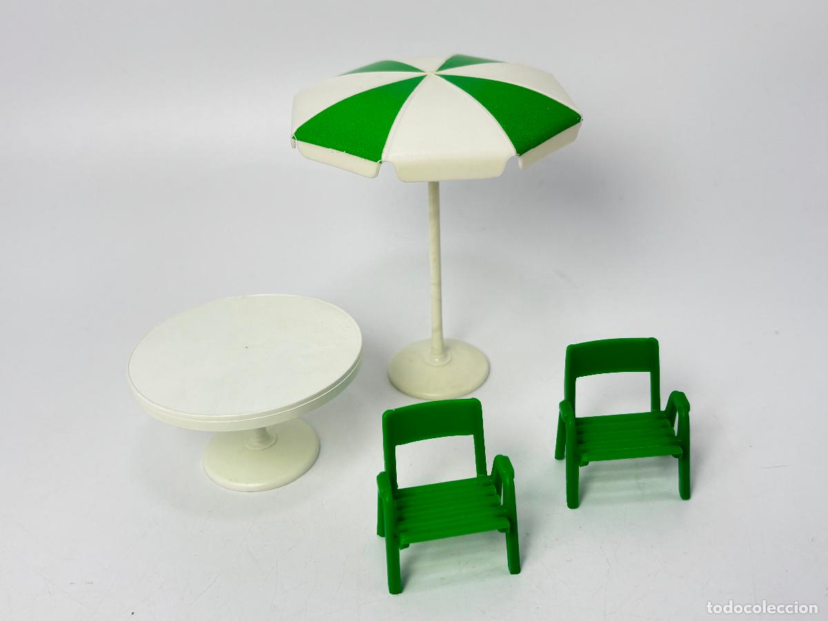 Playmobil: Playmobil silla mesa y sombrilla camping