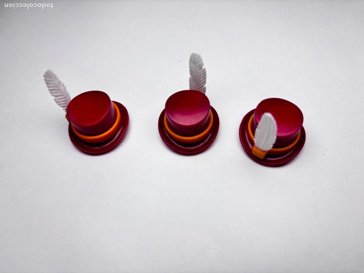 Playmobil: Playmobil lote sombrero de copa con pa&ntilde;uelo y pluma oeste indio