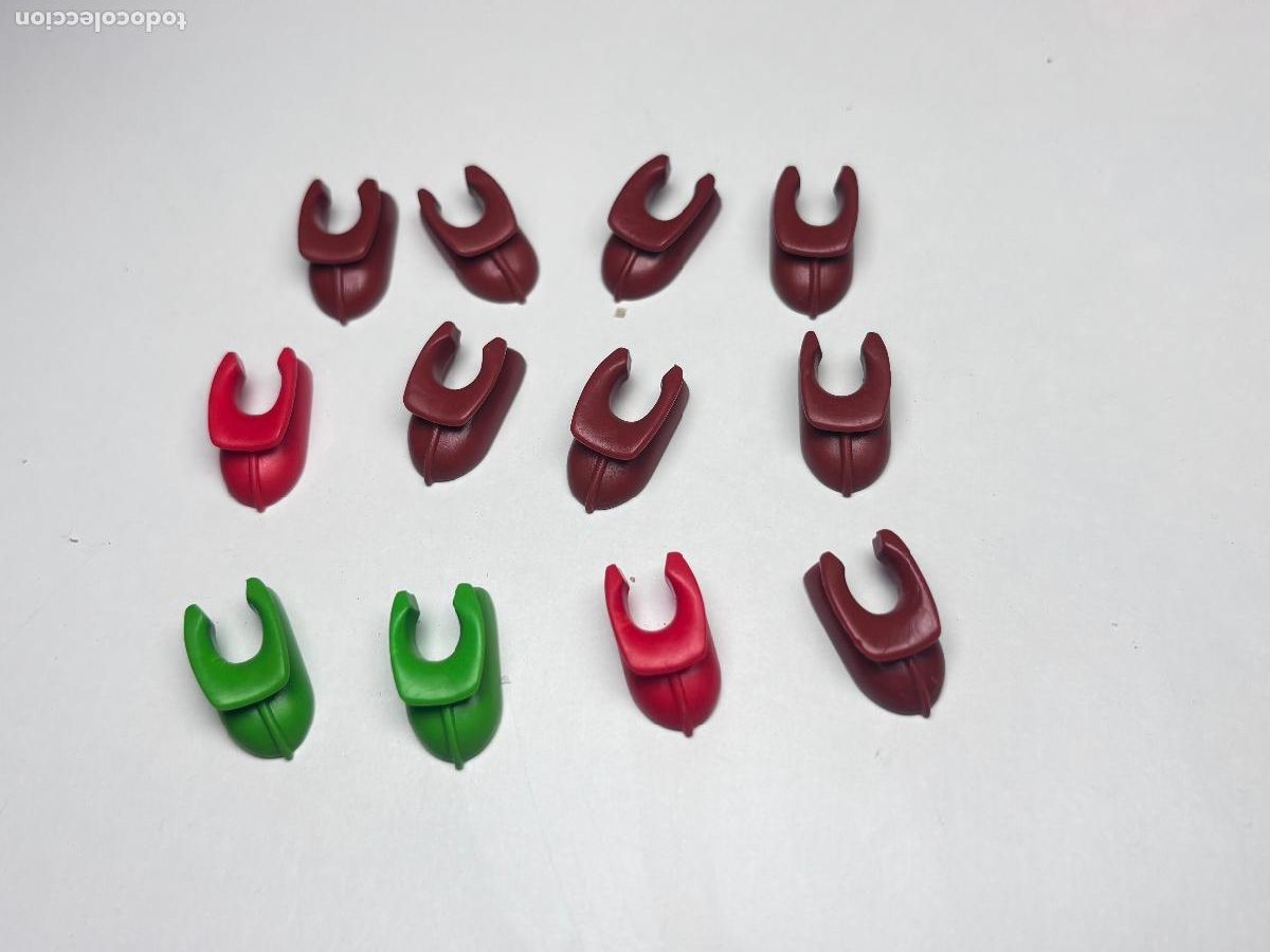 Playmobil: Playmobil lote zapato rojo marr&oacute;n verde indio