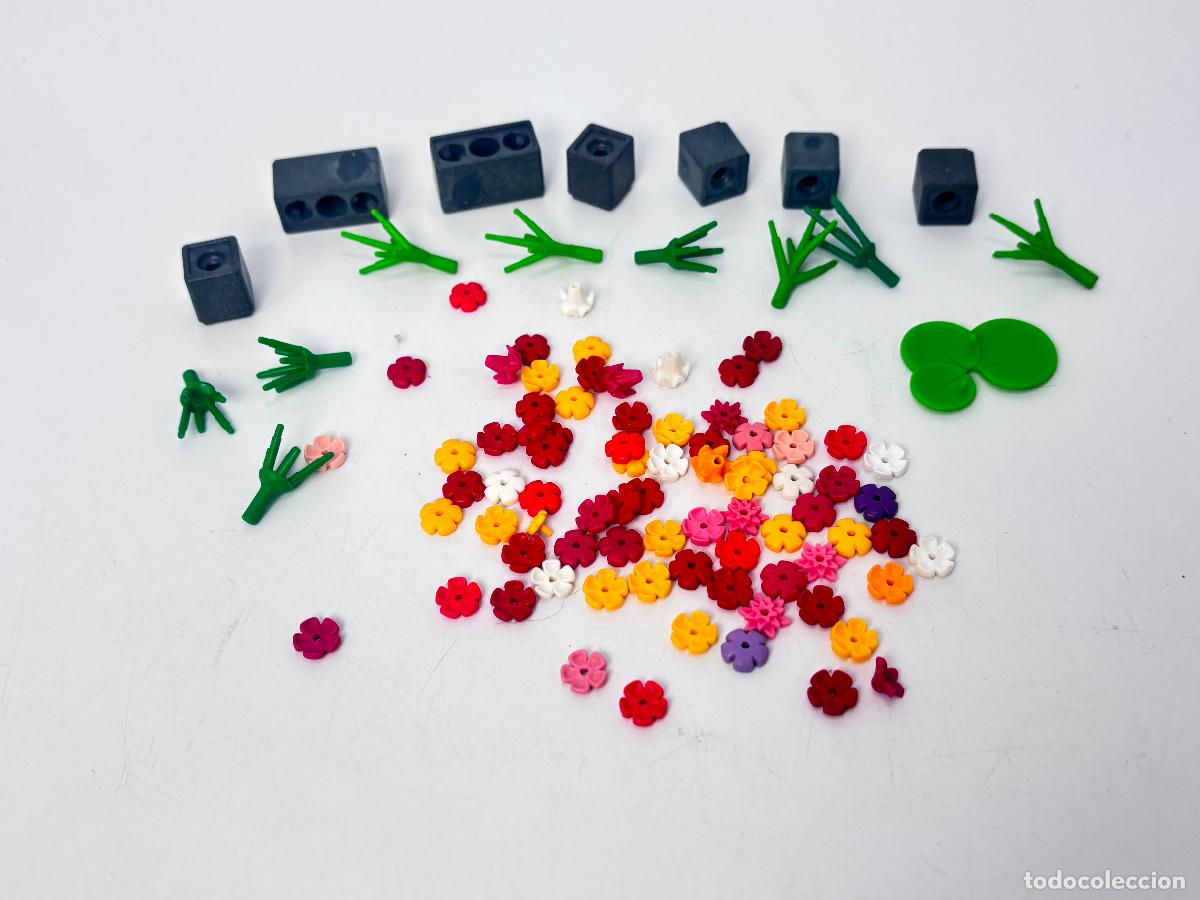 Playmobil: Playmobil lote flores tiesto planta rosa