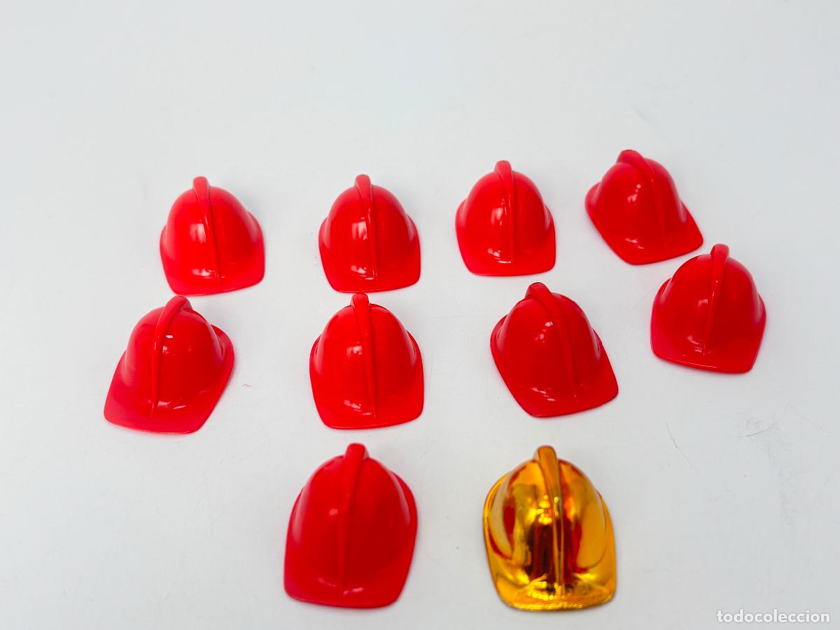 Playmobil: Playmobil lote casco bombero rojo amarillo