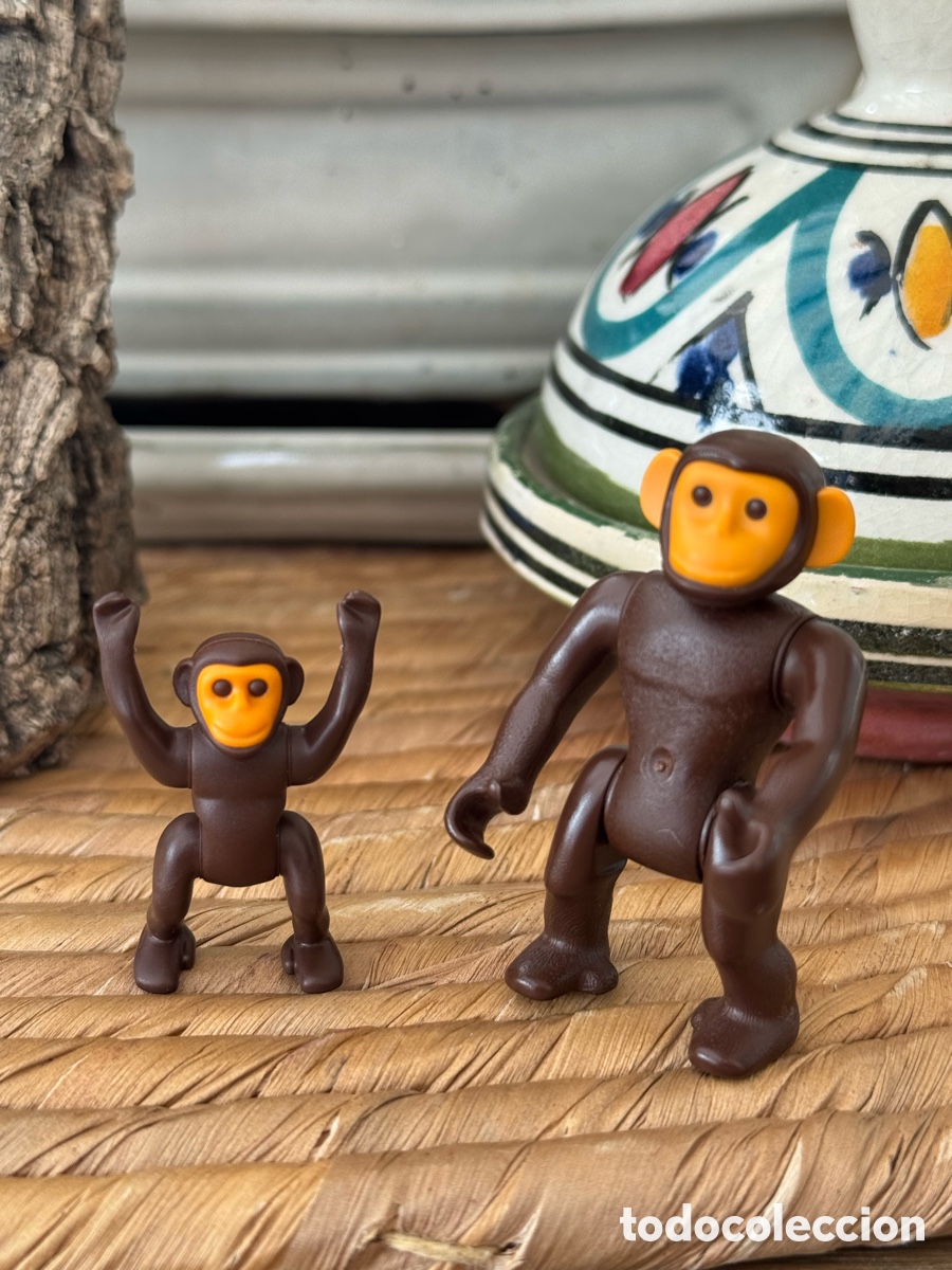 Playmobil: Playmobil pareja de chimpanc&eacute;s monos adulto y cria