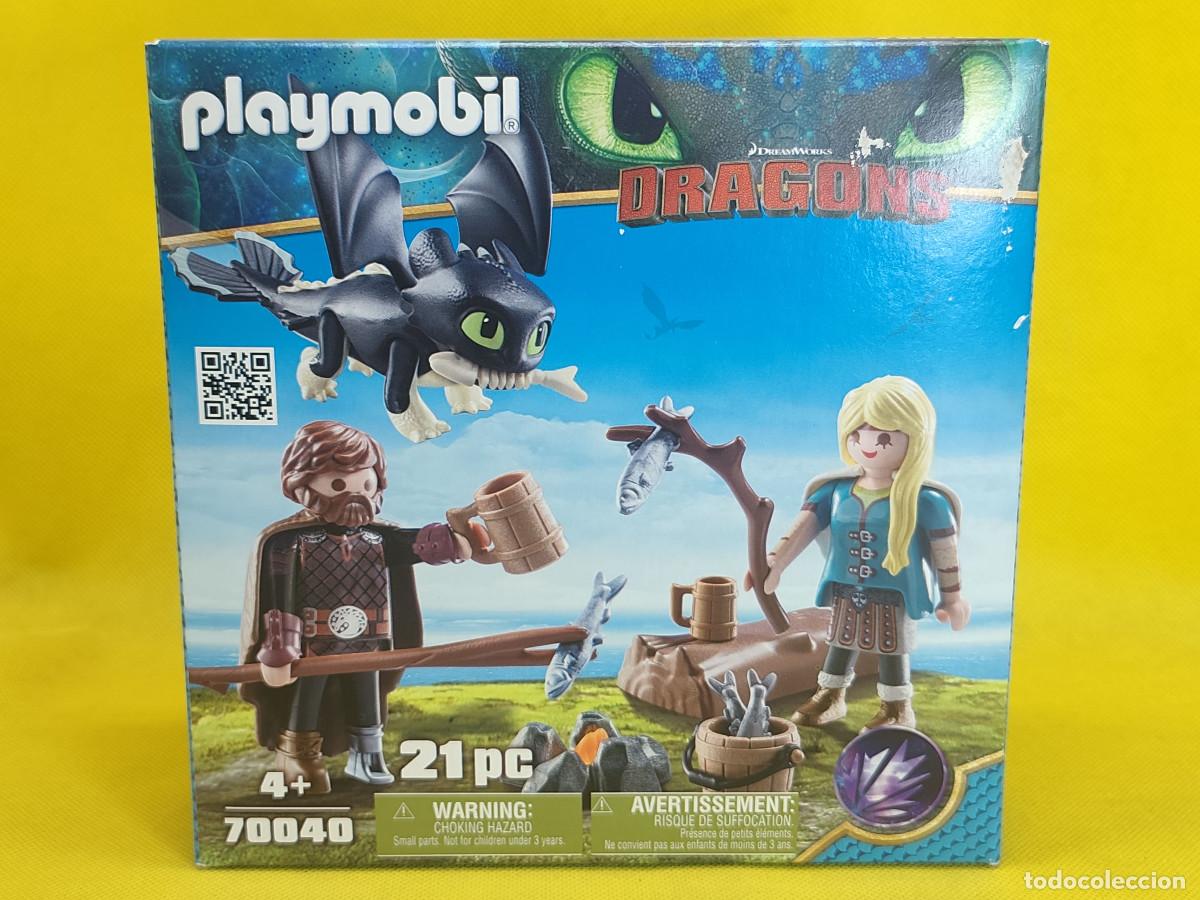 Playmobil: Playmobil Hipo y Astrid con cr&iacute;a de drag&oacute;n REF 70040
