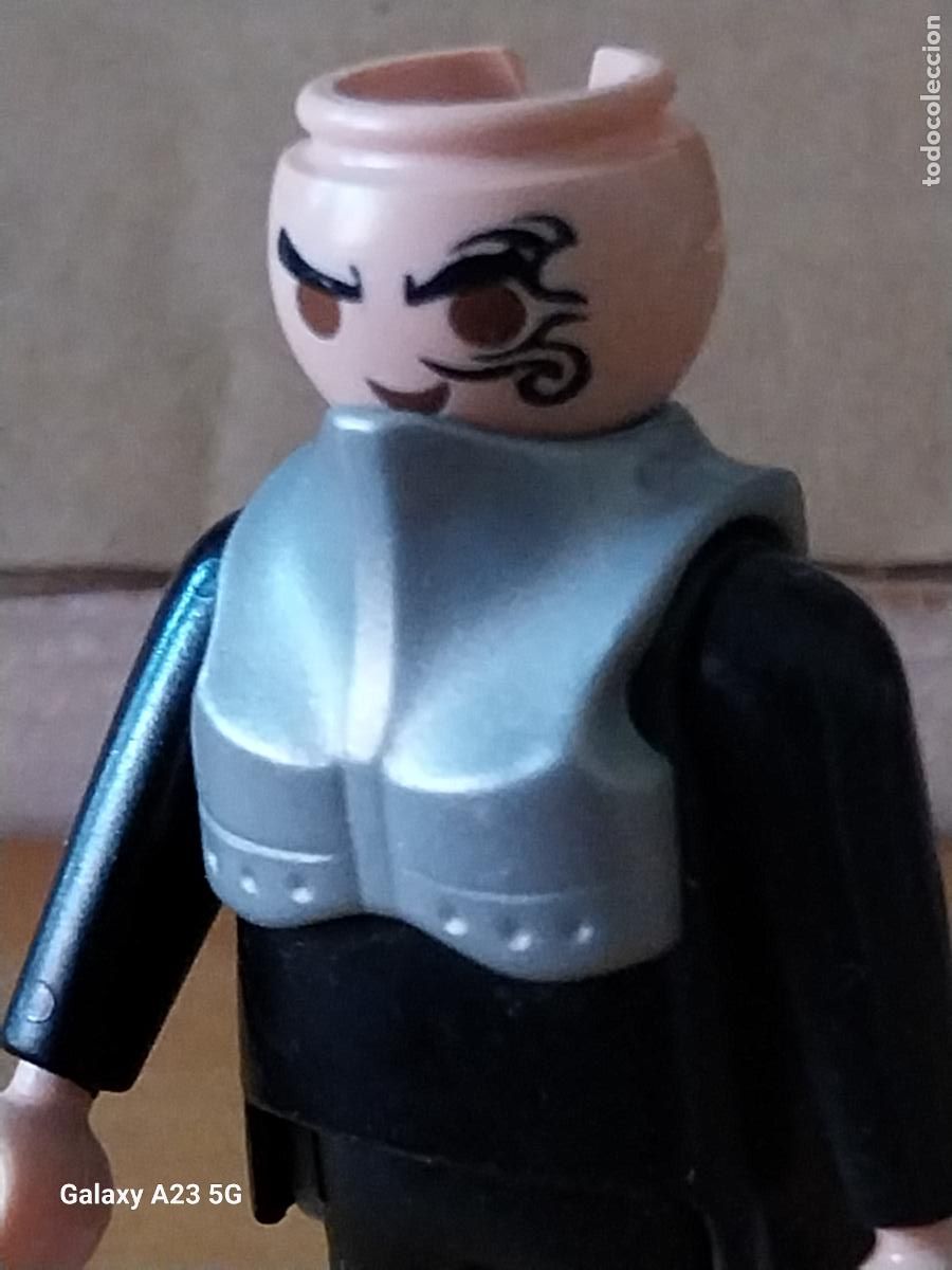 Playmobil: PLAYMOBIL CABALLERO MEDIEVAL SOLDADO SIN PELO TATUAJE CARA FIGURA ORIGINAL