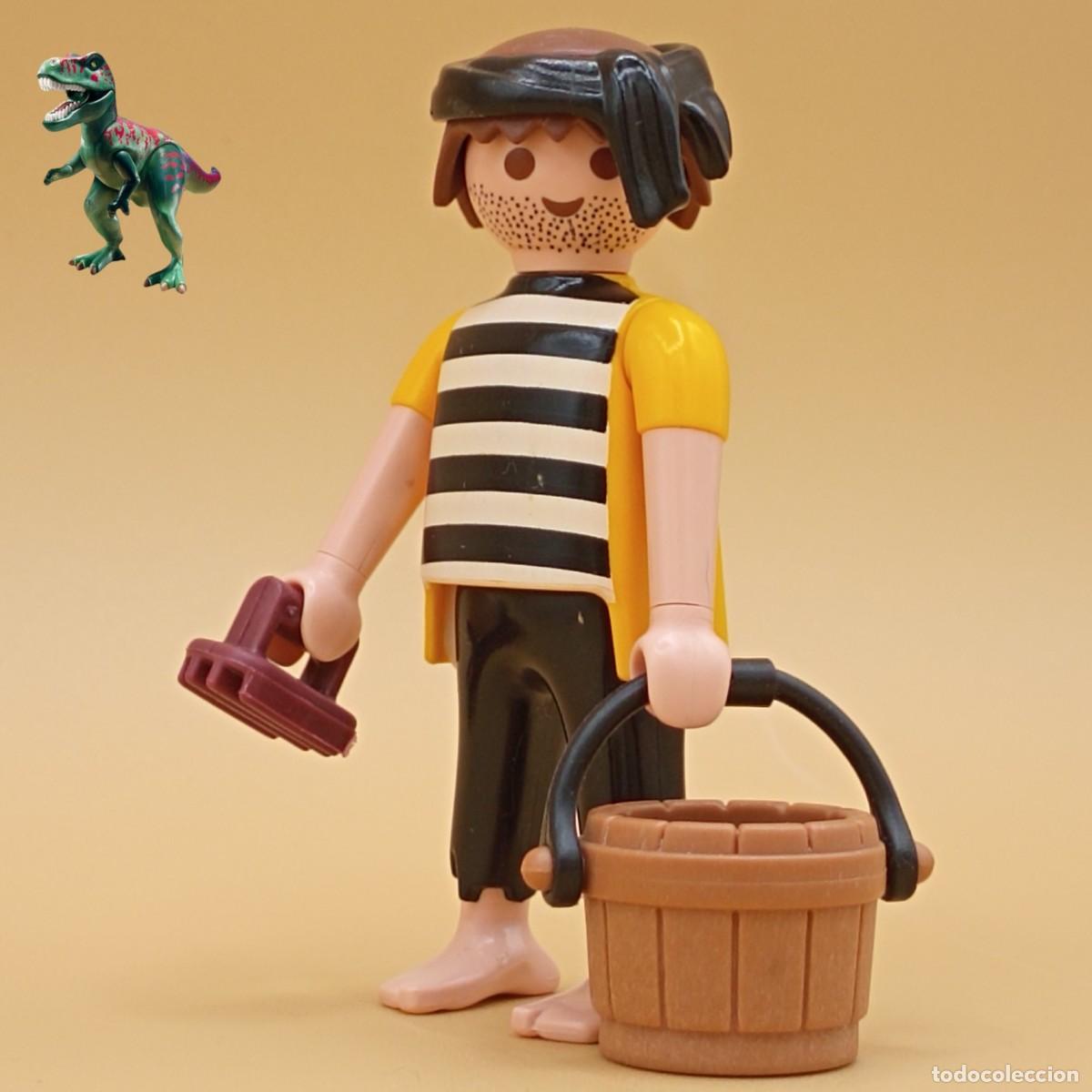 Playmobil: Playmobil figura grumete marinero hombre chico limpiador de cubierta barco pirata