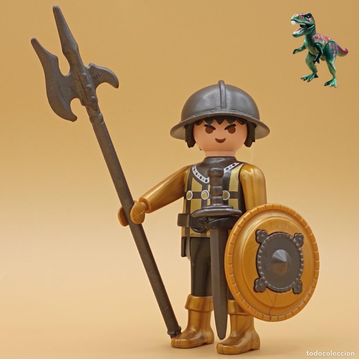 Playmobil: Playmobil figura guardia real dorado caballero soldado sereno guerrero castillo medieval