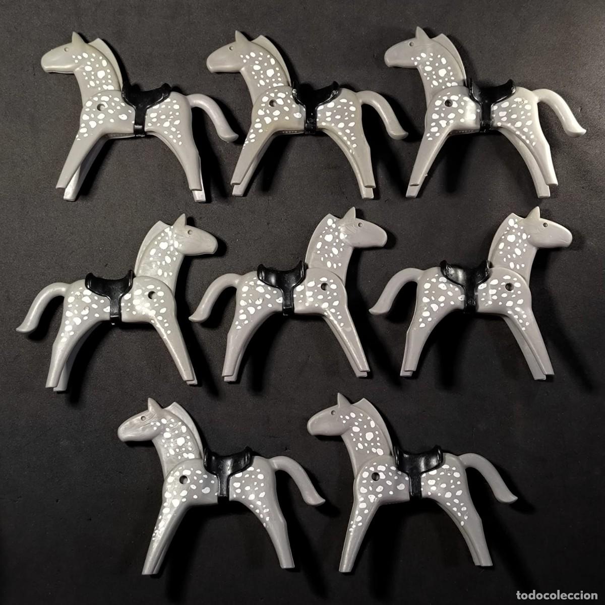Playmobil: Playmobil seis caballos grises ☼