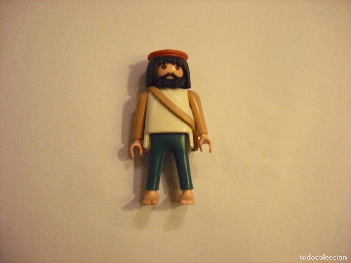 Playmobil: PLAYMOBIL FIGURA CON BOLSO , BARBA Y CIRCULO ROJO EN LA CABEZA