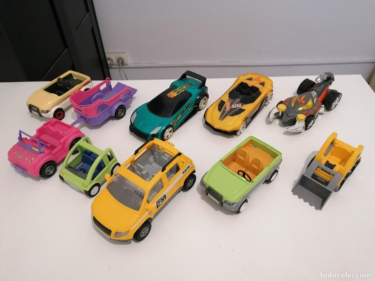 Playmobil: Playmobil Hot Wheels Lote de 9 Veh&iacute;culos Buen Estado