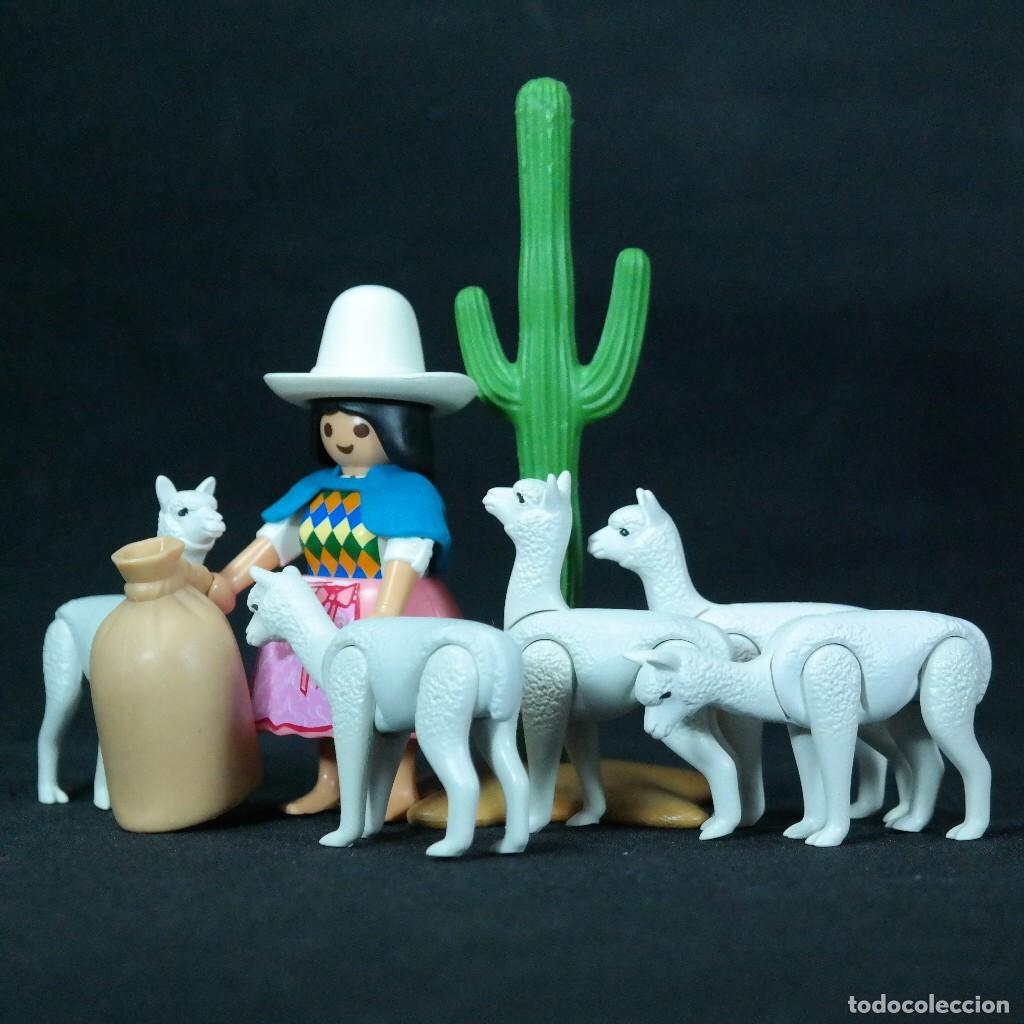 Playmobil: Playmobil mujer peruana con llamas ☼