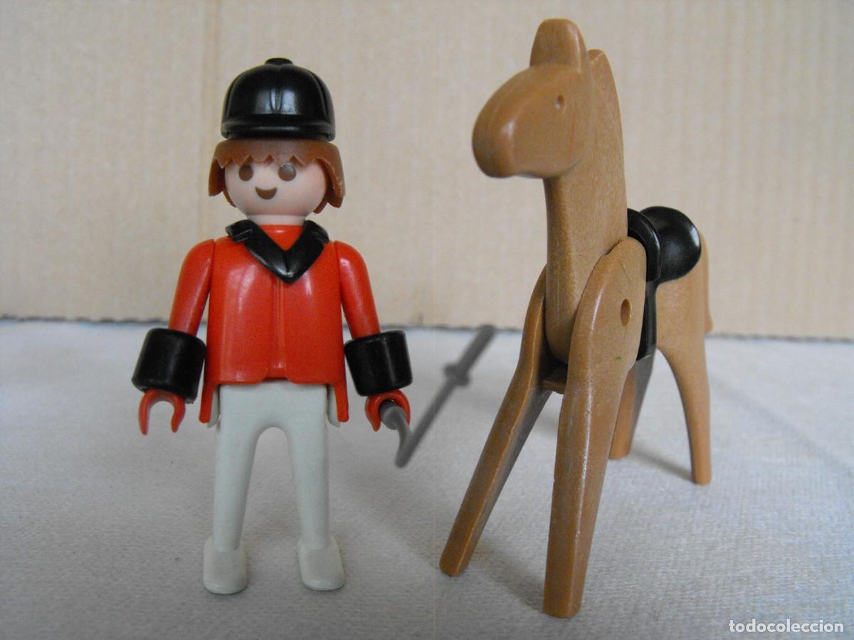 Playmobil: PLAYMOBIL. Figura jinete con caballo. De la Ref. 3505. Primera &eacute;poca.