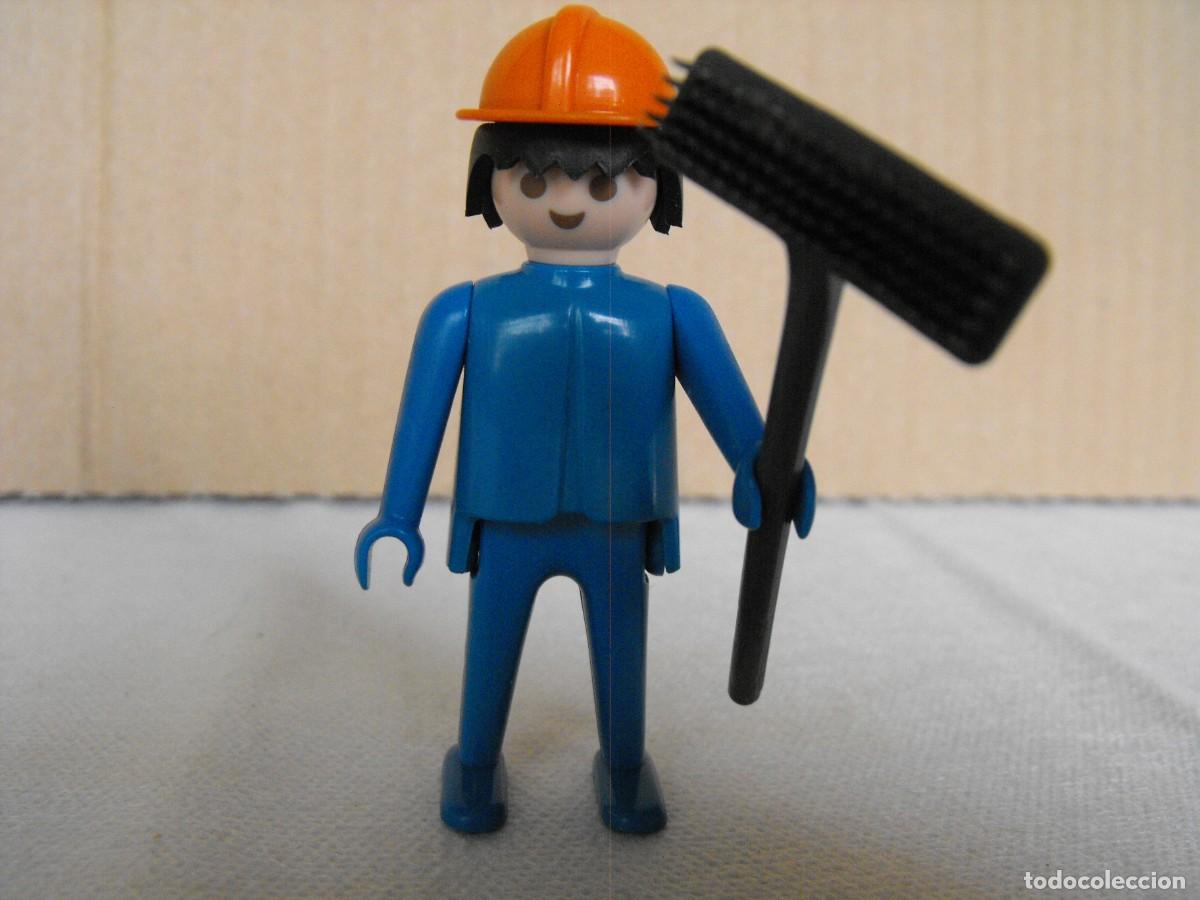 Playmobil: PLAYMOBIL. Figura de obrero. De la Ref. 3218. Primera &eacute;poca.
