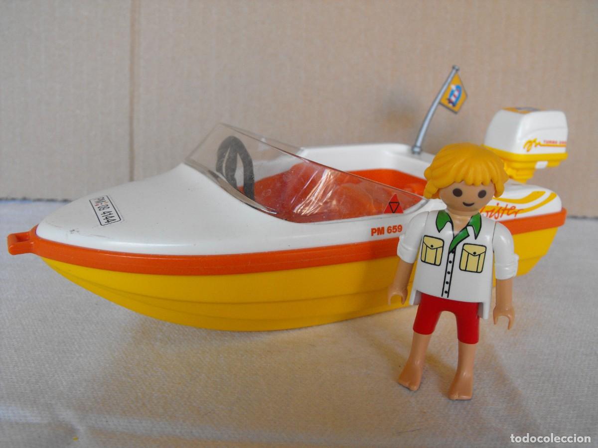 Playmobil: PLAYMOBIL. Lancha barco fuera borda.
