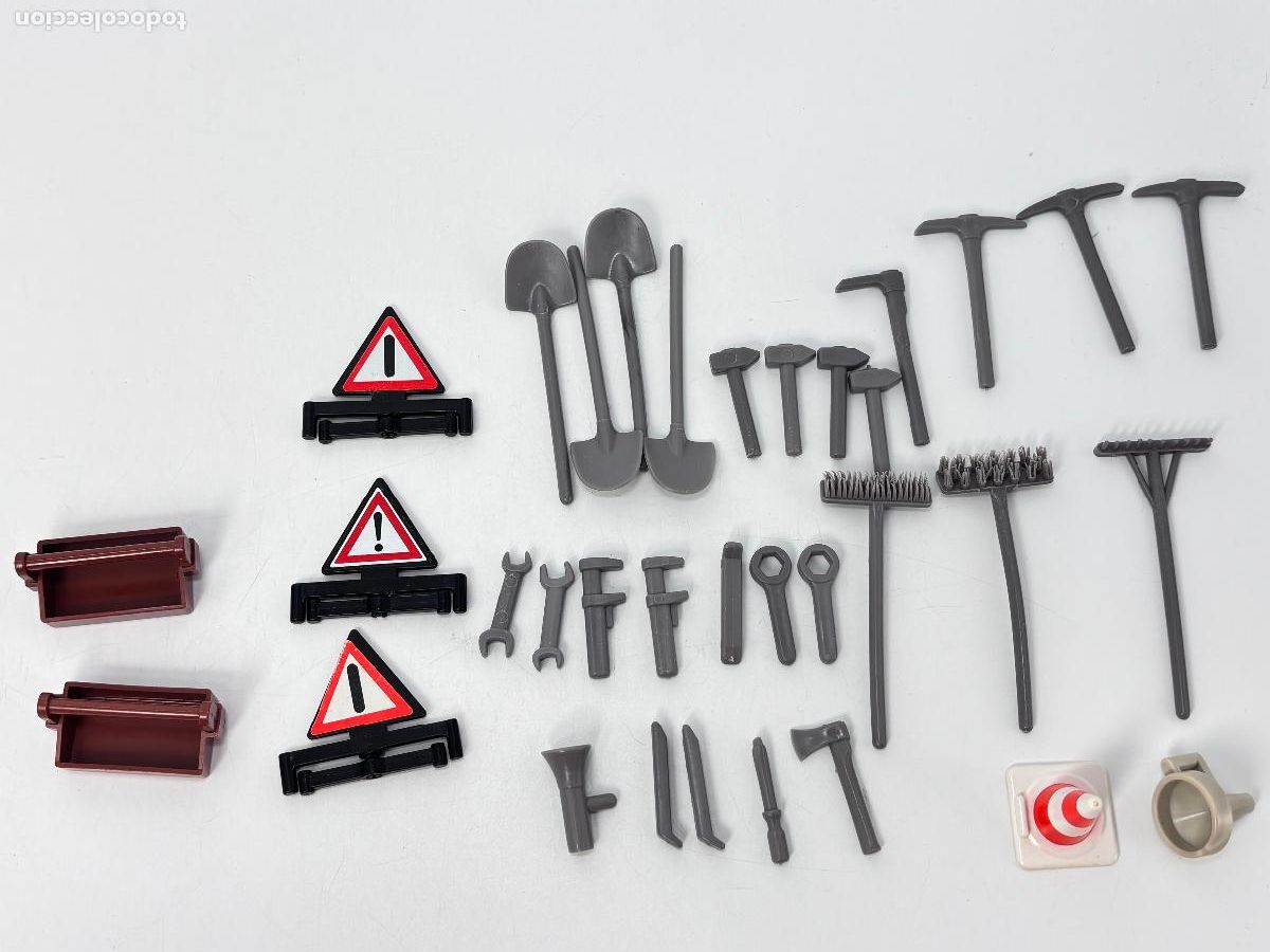 Playmobil: Playmobil lote herramienta caja tri&aacute;ngulos obra