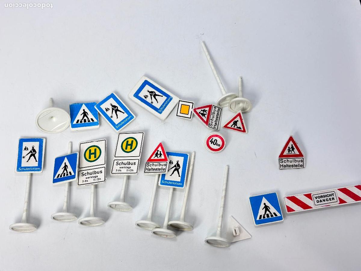 Playmobil: Playmobil lote se&ntilde;ales obra autob&uacute;s