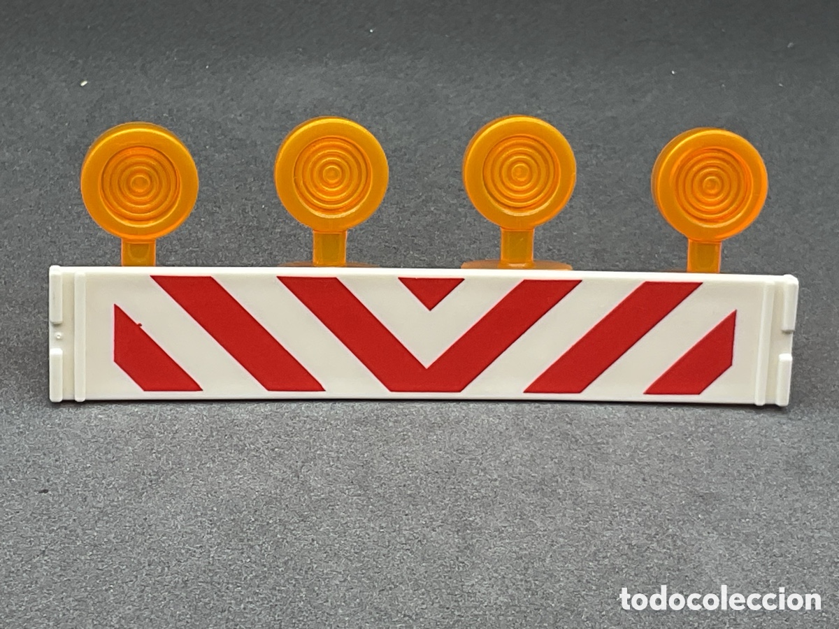 Playmobil: ACCESORIO PLAYMOBIL. VALLA SE&Ntilde;ALIZACI&Oacute;N OBRAS. INCOMPLETA.