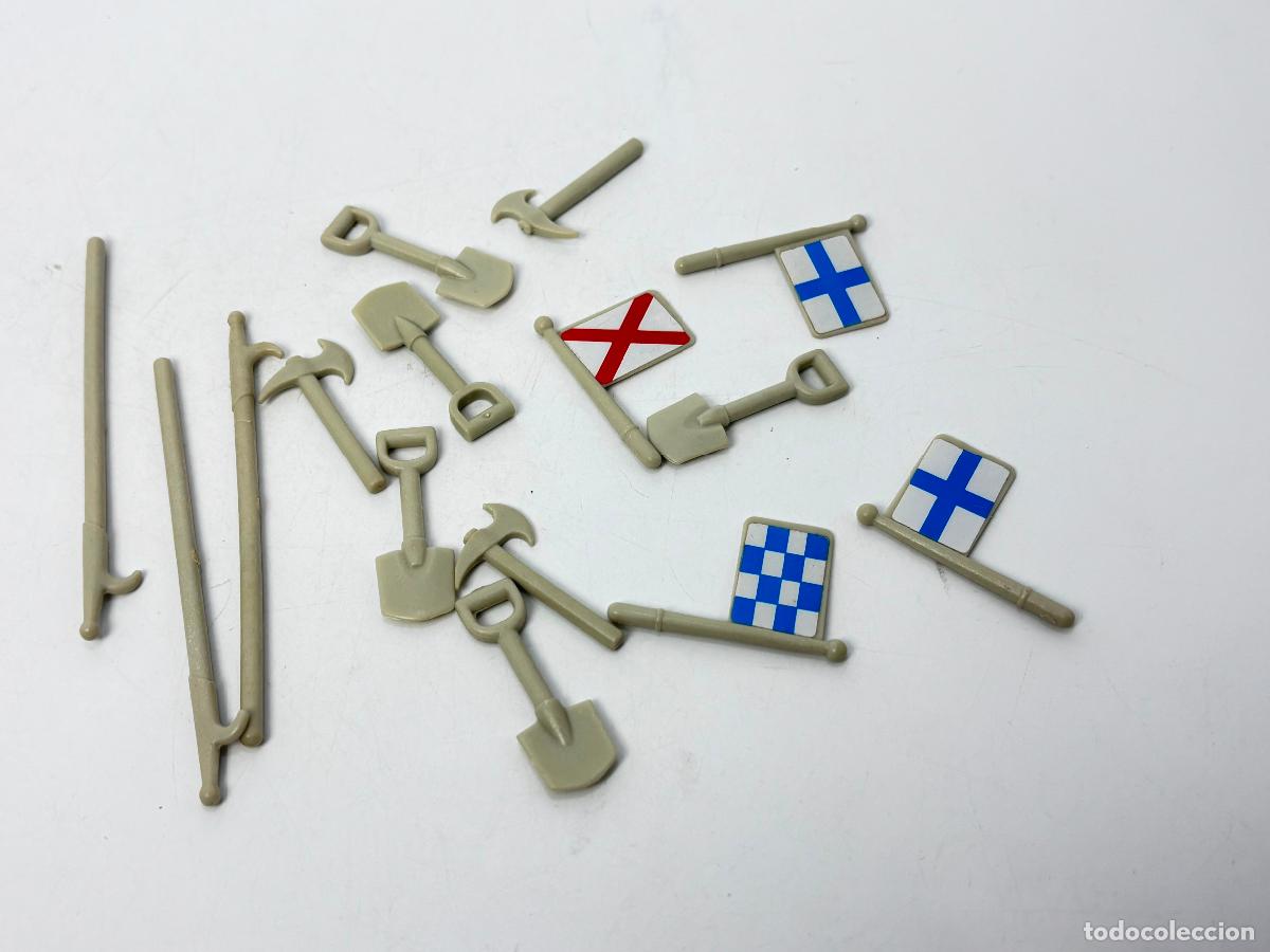 Playmobil: Playmobil lote bandera hacha pala pirata
