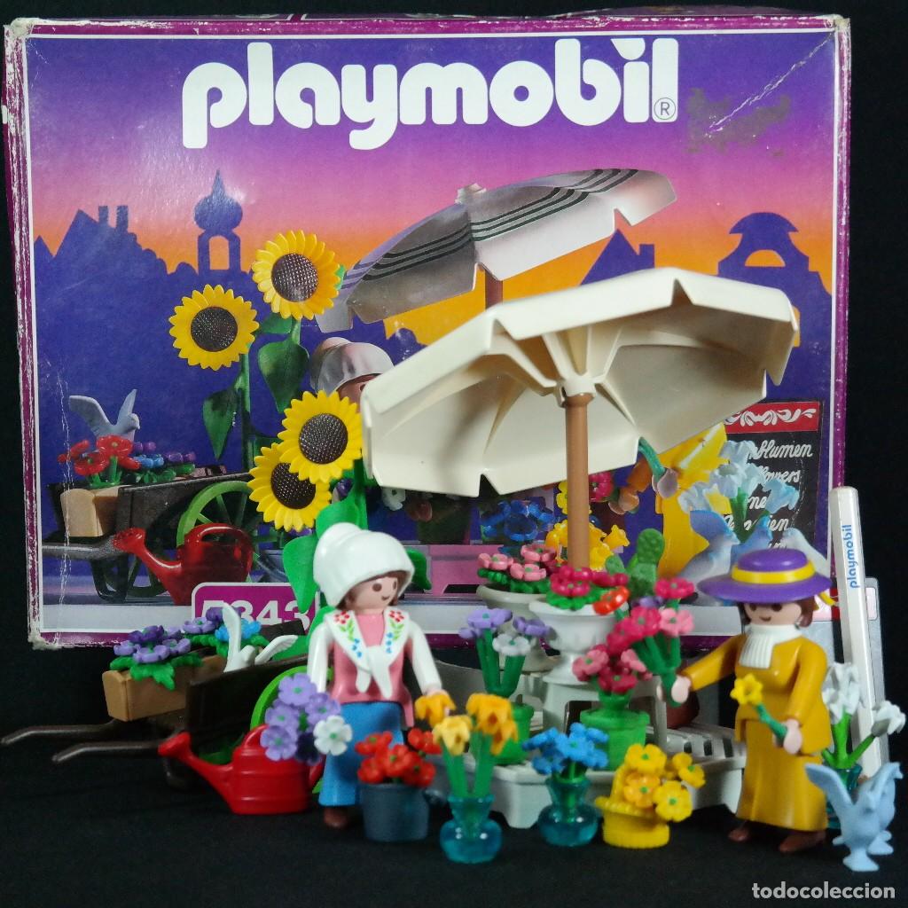 Playmobil: Playmobil puesto de flores con 2 figuras ref.5343 con caja k☼