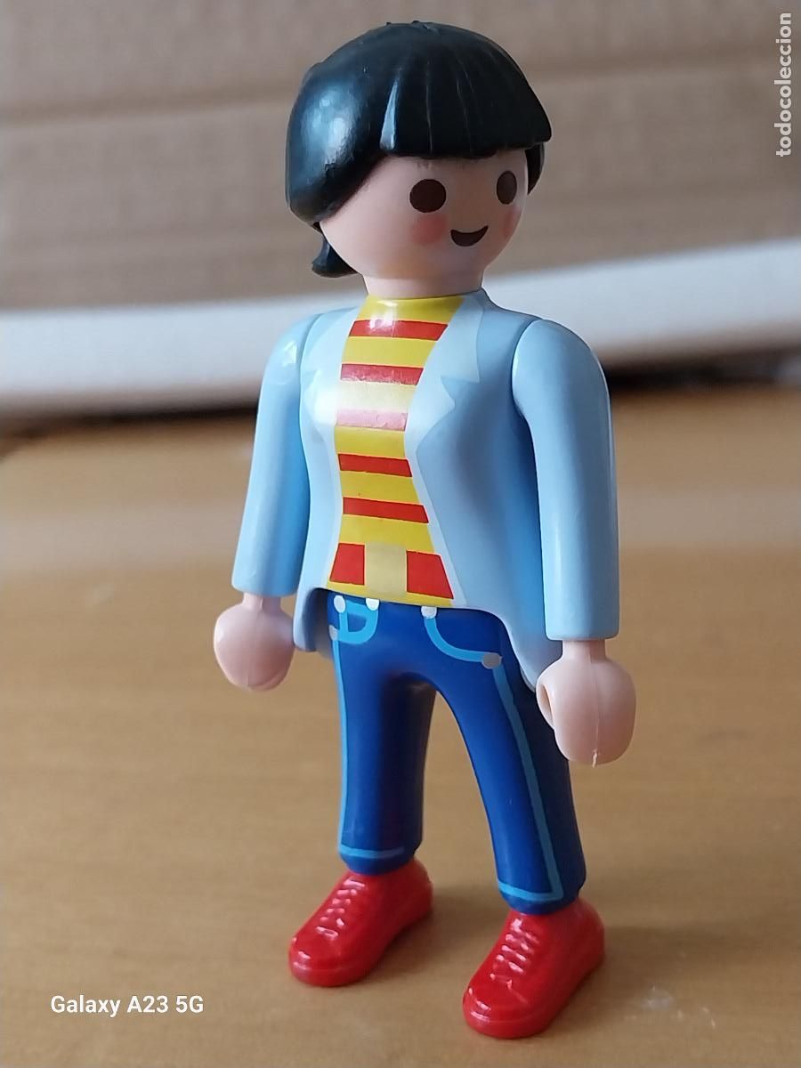 Playmobil: PLAYMOBIL FIGURA MUJER COLETA CHAQUETA VAQUEROS GEOBRA 1992