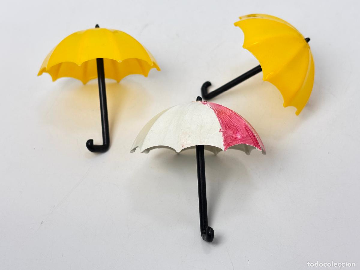 Playmobil: Playmobil lote Paraguas blanco amarillo