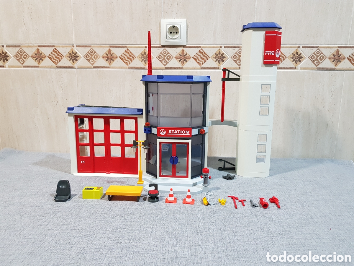 Playmobil: PLAYMOBIL 4819 RESCUE PARQUE DE BOMBEROS ESTACI&Oacute;N A&Ntilde;O 1997