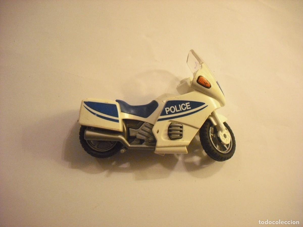 Playmobil: PLAYMOBIL. MOTO DE POLICIA BLANCA Y AZUL