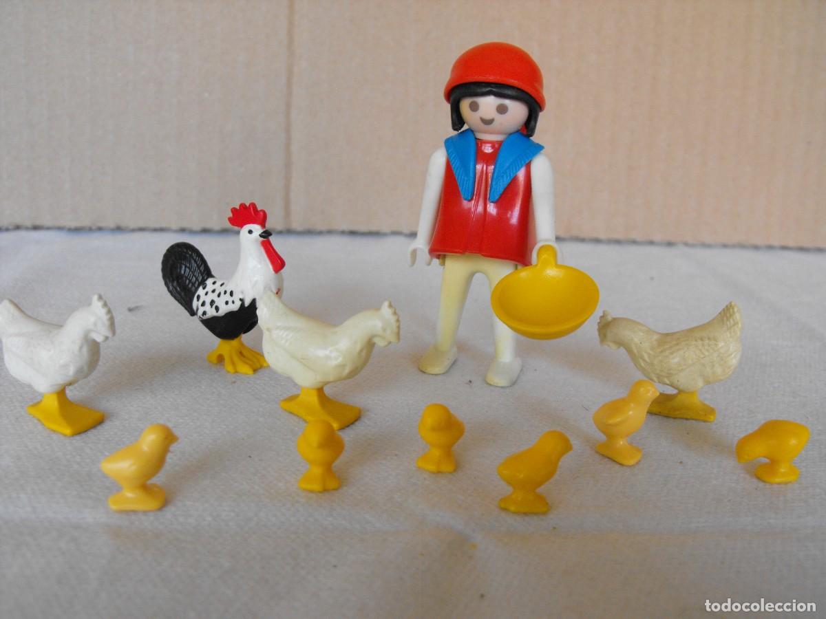 Playmobil: PLAYMOBIL. PLAYMOBIL. Mujer con gallinas. De la Ref. 3395. Primera &eacute;poca.