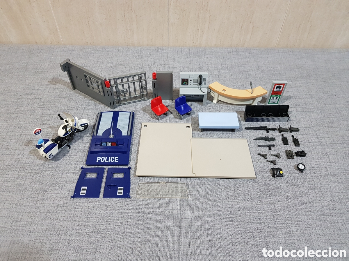 Playmobil: PLAYMOBIL DESPIECE POLIC&Iacute;A (C&Aacute;RCEL, ESTACI&Oacute;N RESCATE, FURG&Oacute;N, MOTO, MOBILIARIO, ARMAS, ACCESORIOS...