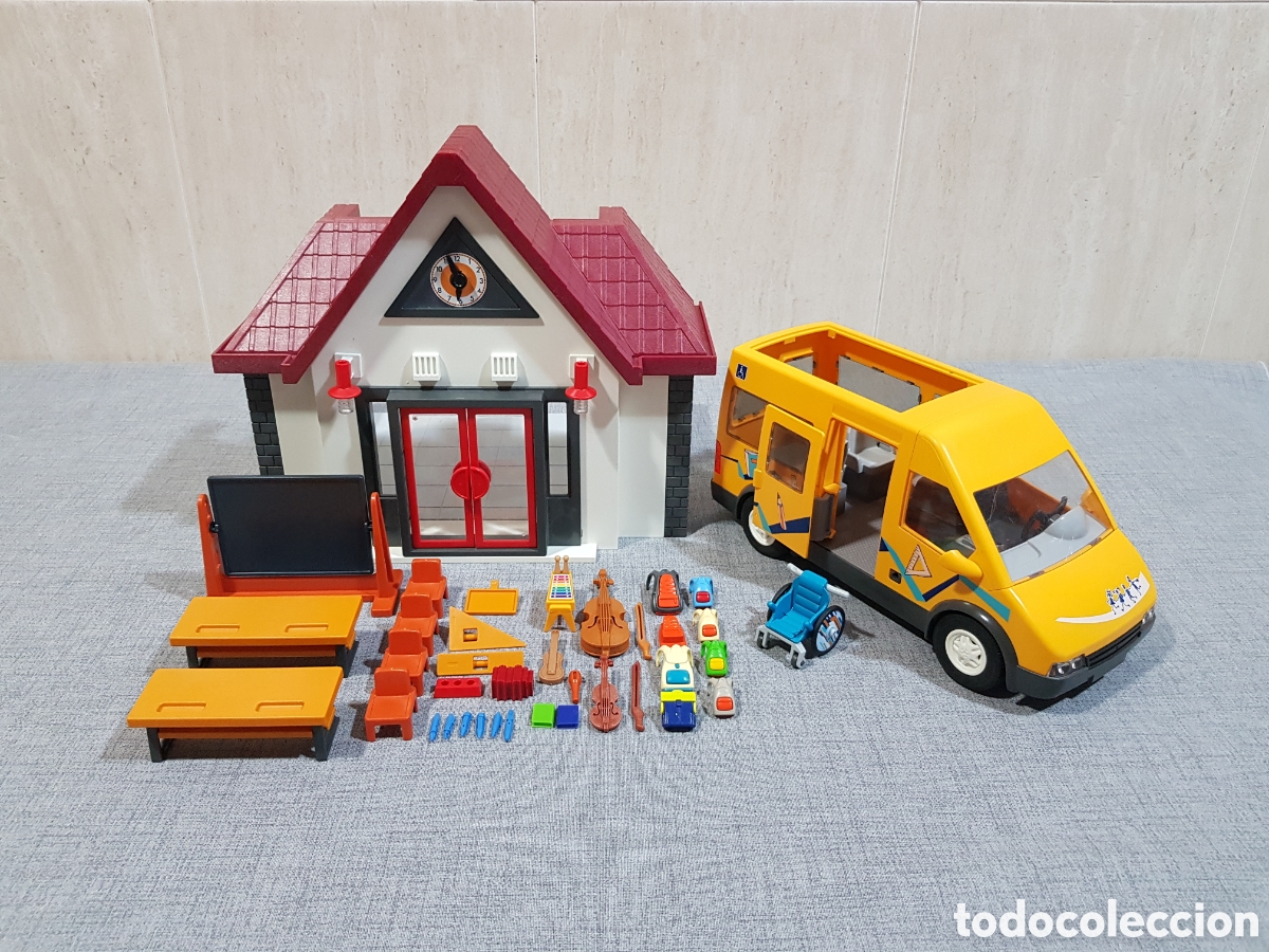 Playmobil: PLAYMOBIL CITY LIFE 6865 COLEGIO + 9419 AUTOB&Uacute;S ESCOLAR (ESCUELA, BUS, AULA, TRANSPORTE...)