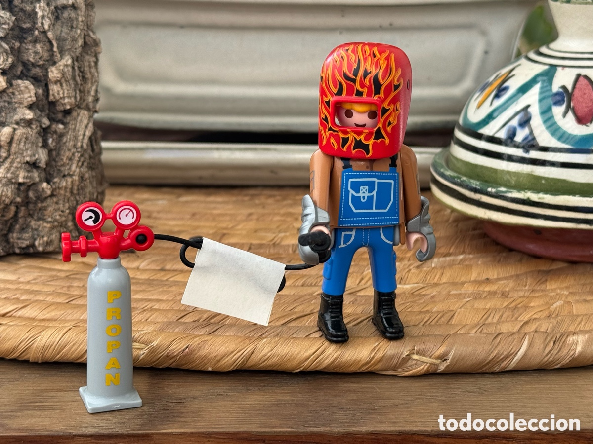Playmobil: Playmobil Soldador Serie 14 con bombona y casco