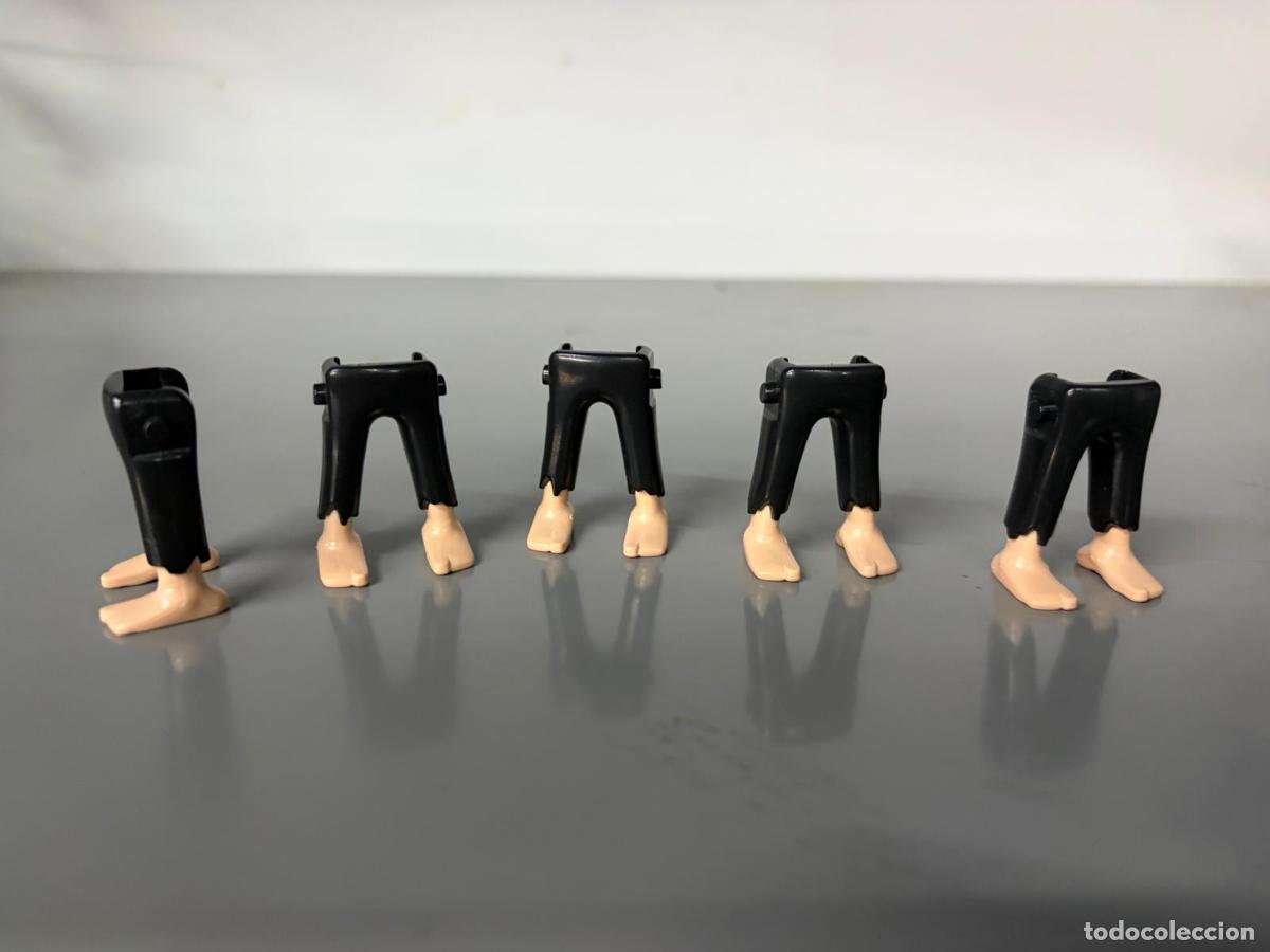 Playmobil: Playmobil lote 5 piernas negras pies descalzo pantalon pirata negro recambio