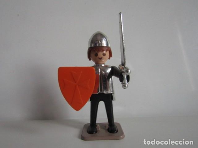Playmobil: DIFICIL CABALLERO CROMADO NEGRO MEDIEVAL ANTIGUO RAR PLAYMOBIL