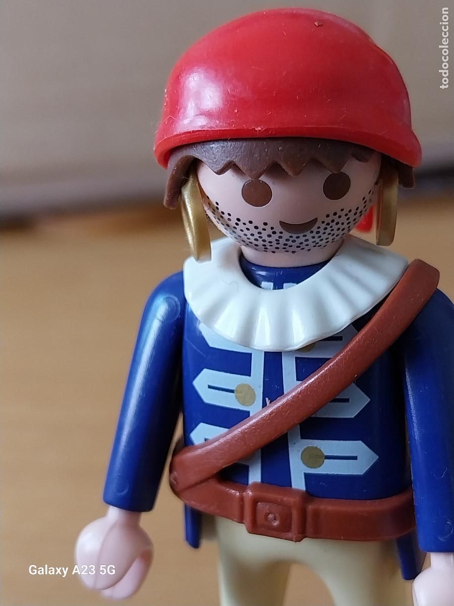 Playmobil: PLAYMOBIL PIRATA PATAPALO PA&Ntilde;UELO ARETES HISTORIA FIGURA JUGADA ORGINAL **