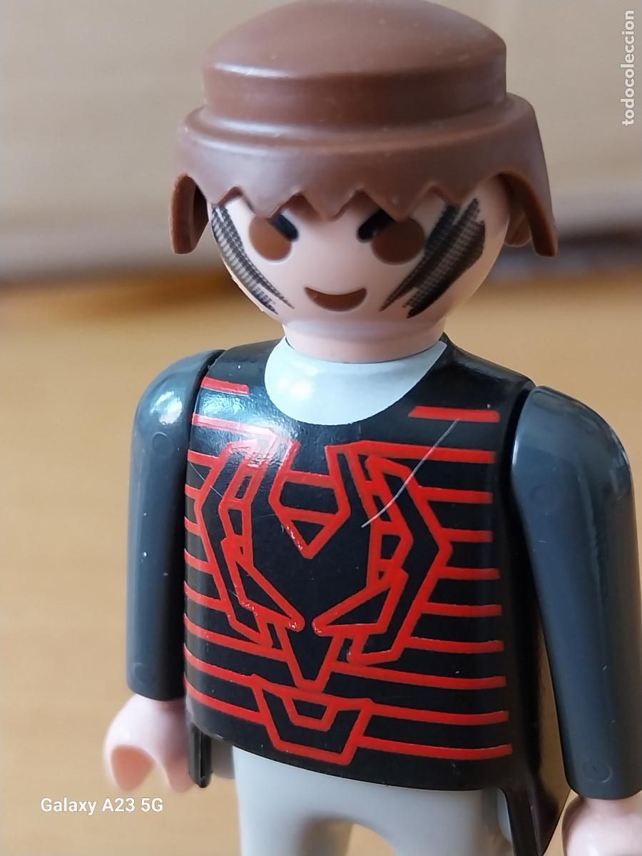 Playmobil: PLAYMOBIL HOMBRE LADRON CARA PINTADA FIGURA JUGADA ORGINAL **