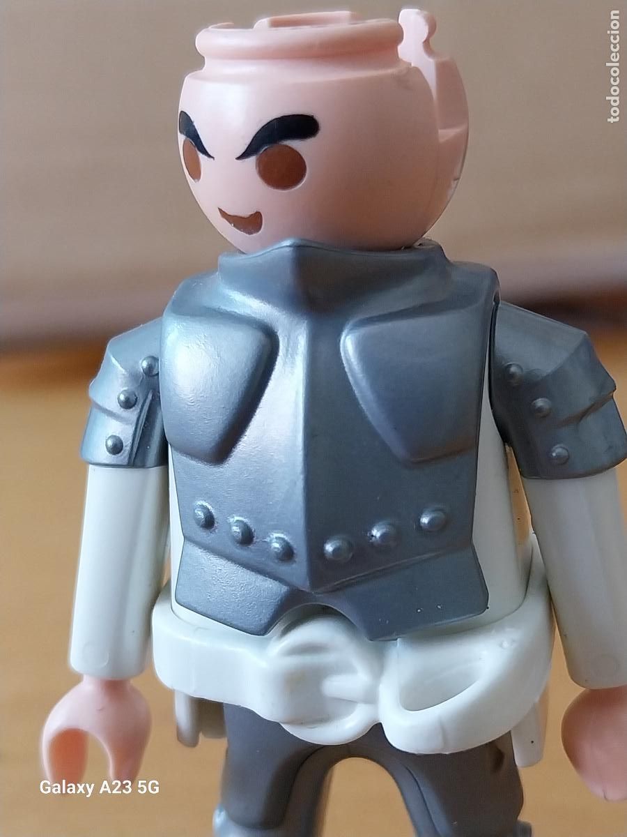 Playmobil: PLAYMOBIL CABALLERO ARMADURA SIN PELO JUGADA ORGINAL **