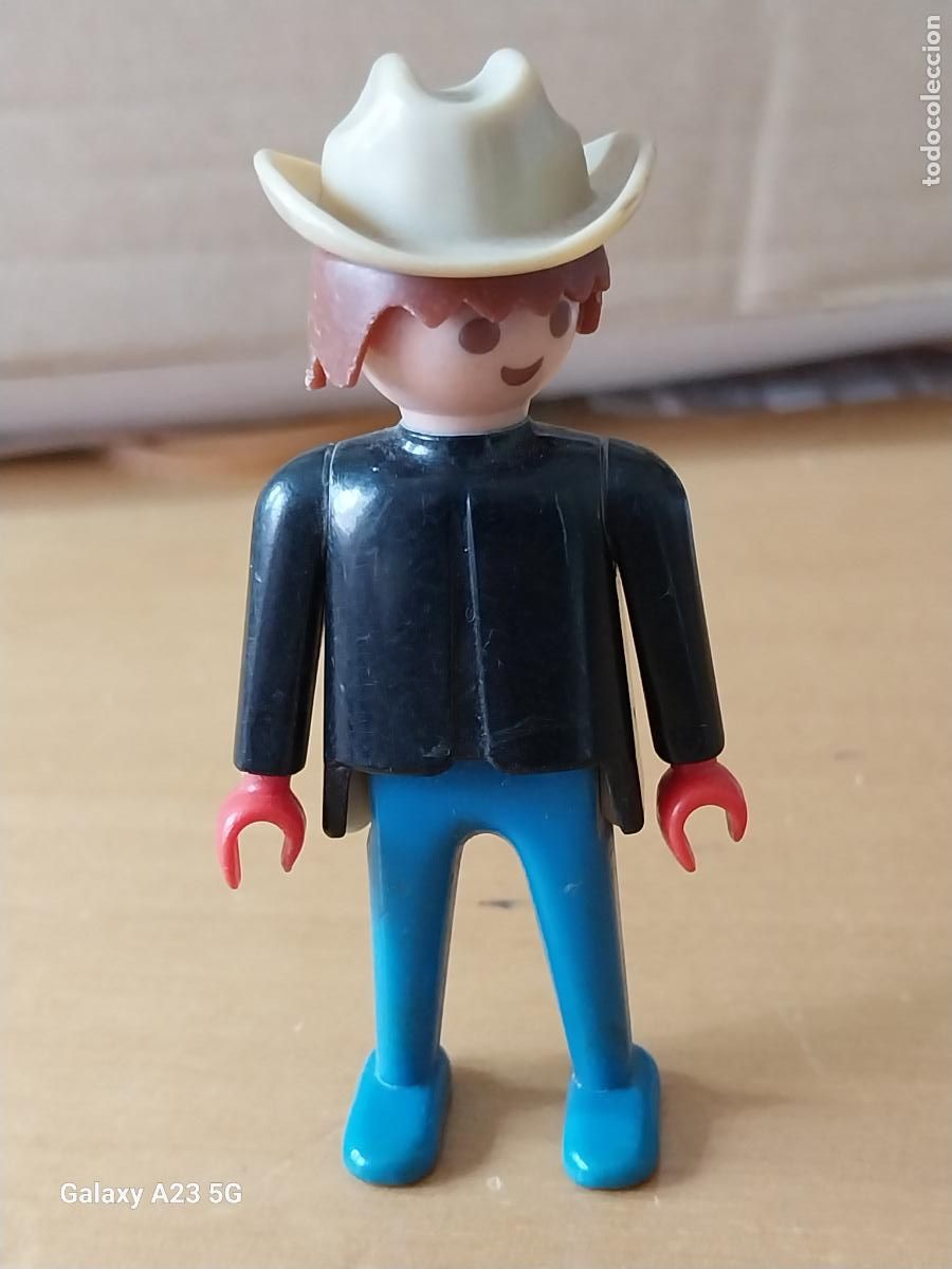 Playmobil: PLAYMOBIL FIGURA HECHA PIEZAS CON SOMBRERO SHERIFF GEOBRA 1974